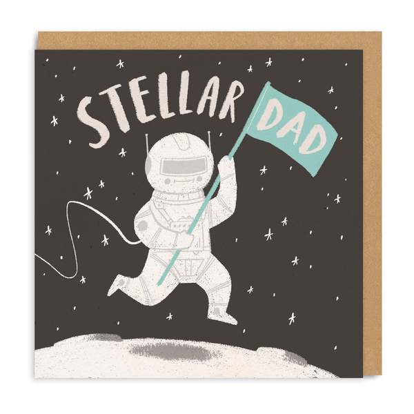 Stellar Dad Square Greeting Card