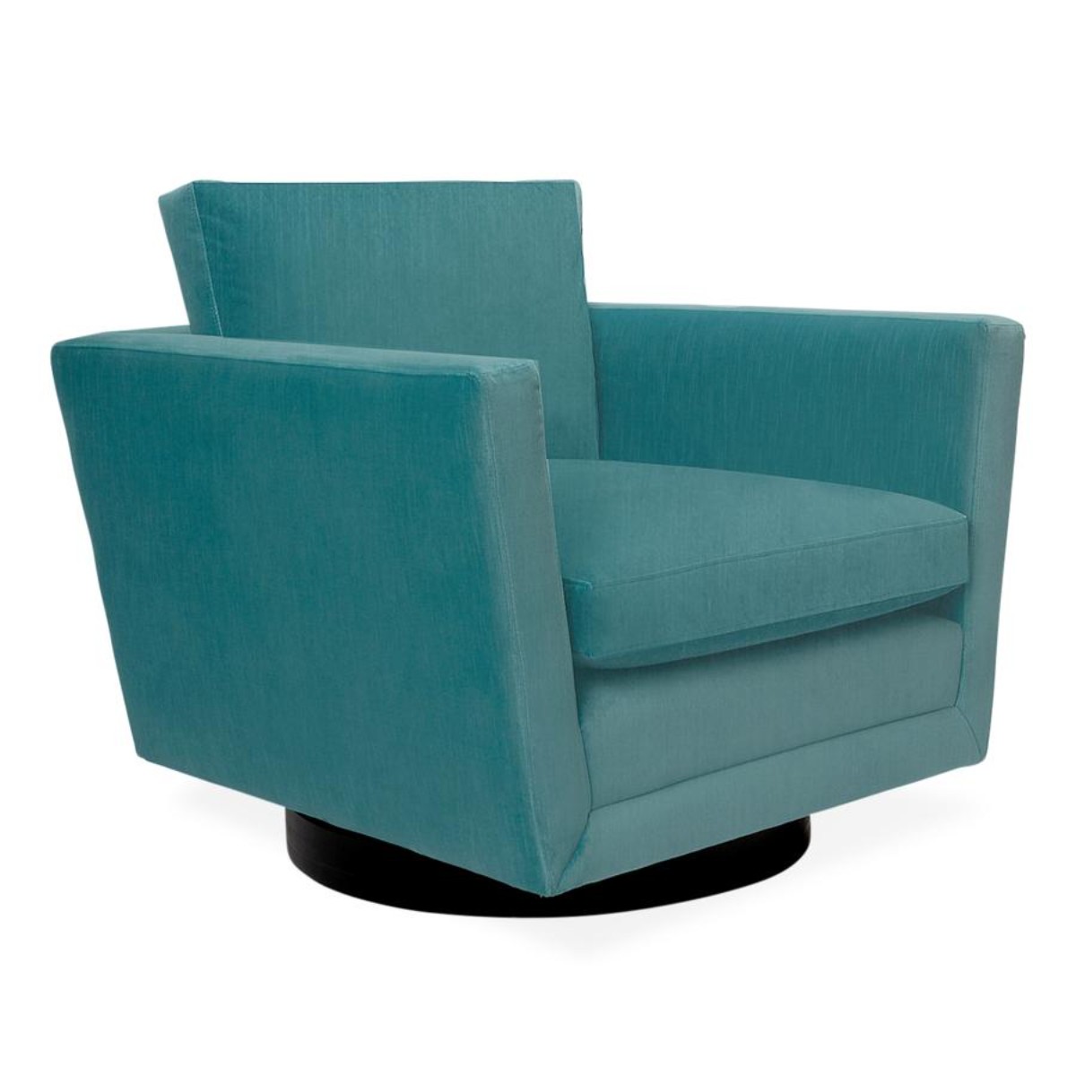 Jonathan Adler I Sebastian Swivel Chair I Canterbury, Peacock & Ebony