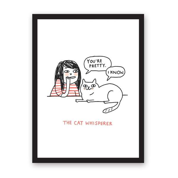 Cat Whisperer Riso Print