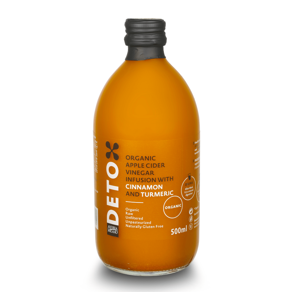 Deto Apple Cider Vinegar Infusion with Cinnamon and Turmeric 500ml by Andrea Milano