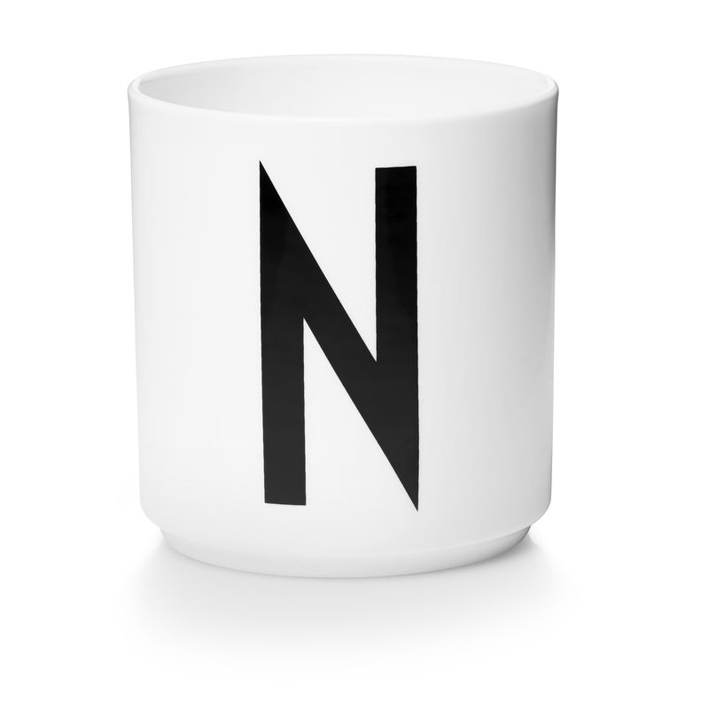 ​Design Letters - Personal Porcelain Cup N - White