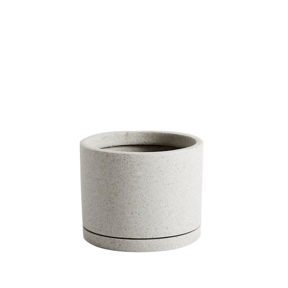 HAY - Plant Pot with saucer Large - Grey