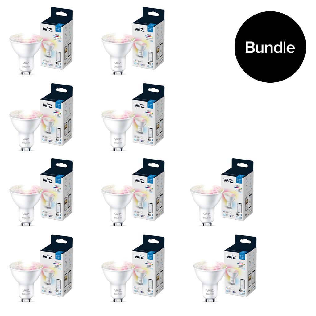 WiZ - Spot 10x GU10 Colour and Tunable White - Bundle