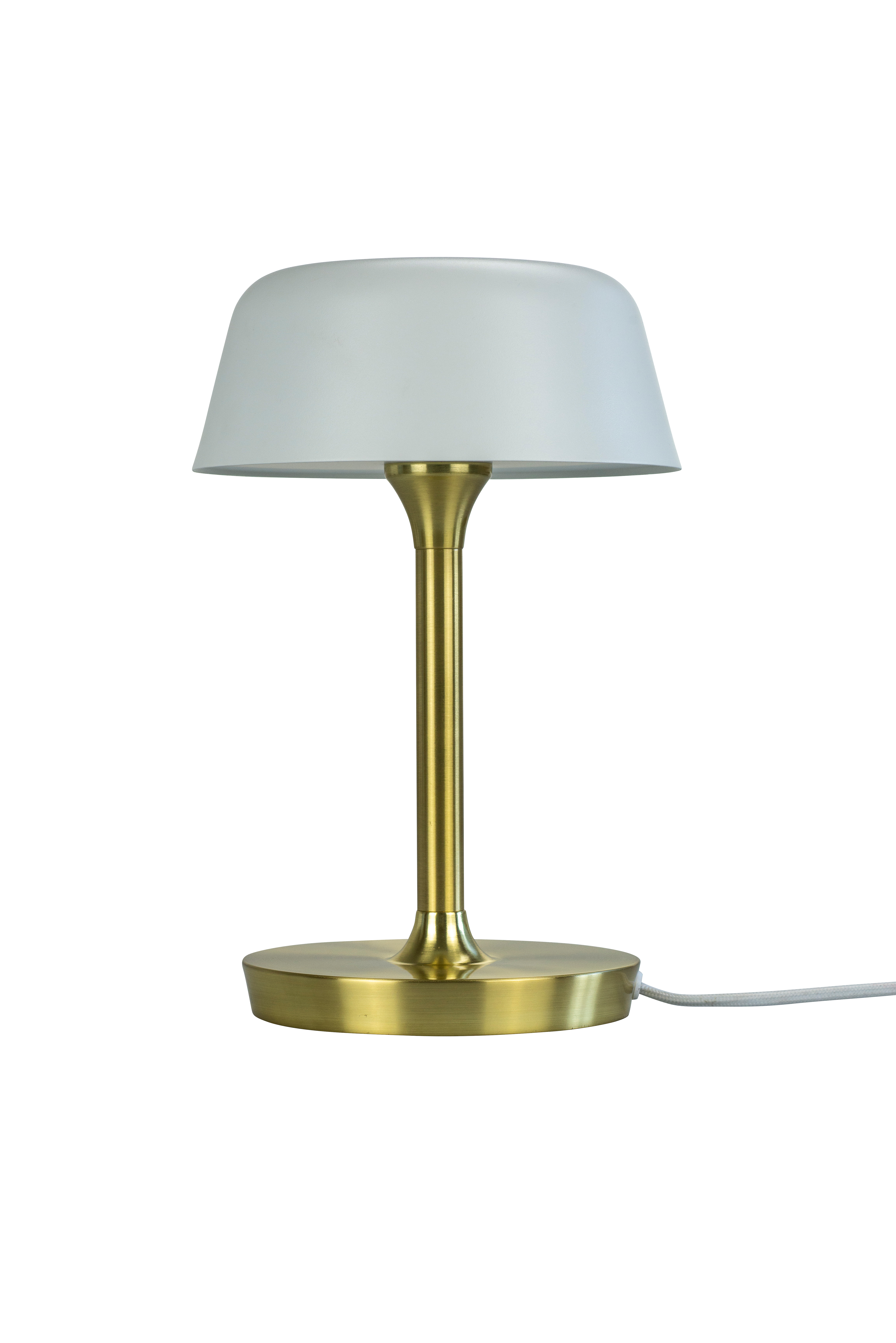 Dyberg-Larsen - Valencia 230v Table Lamp - Matt White With Brass (7123)