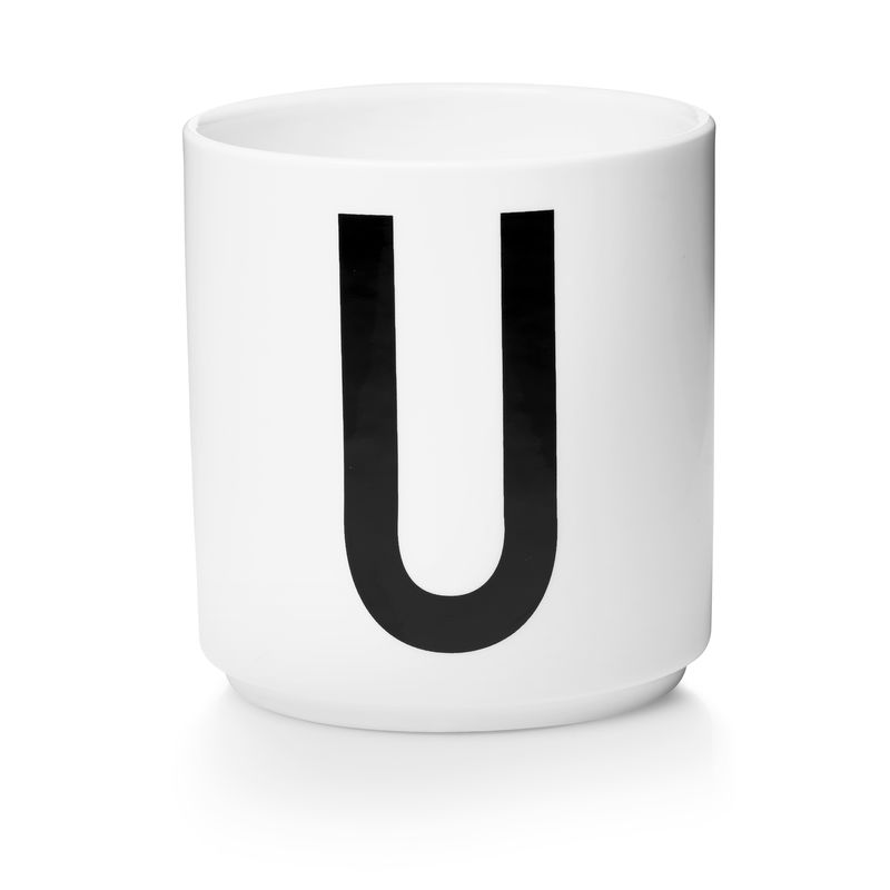 ​Design Letters - Personal Porcelain Cup U - White