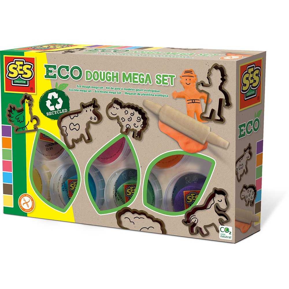Ses Creative - Eco dough mega set (7x90gr with tools)