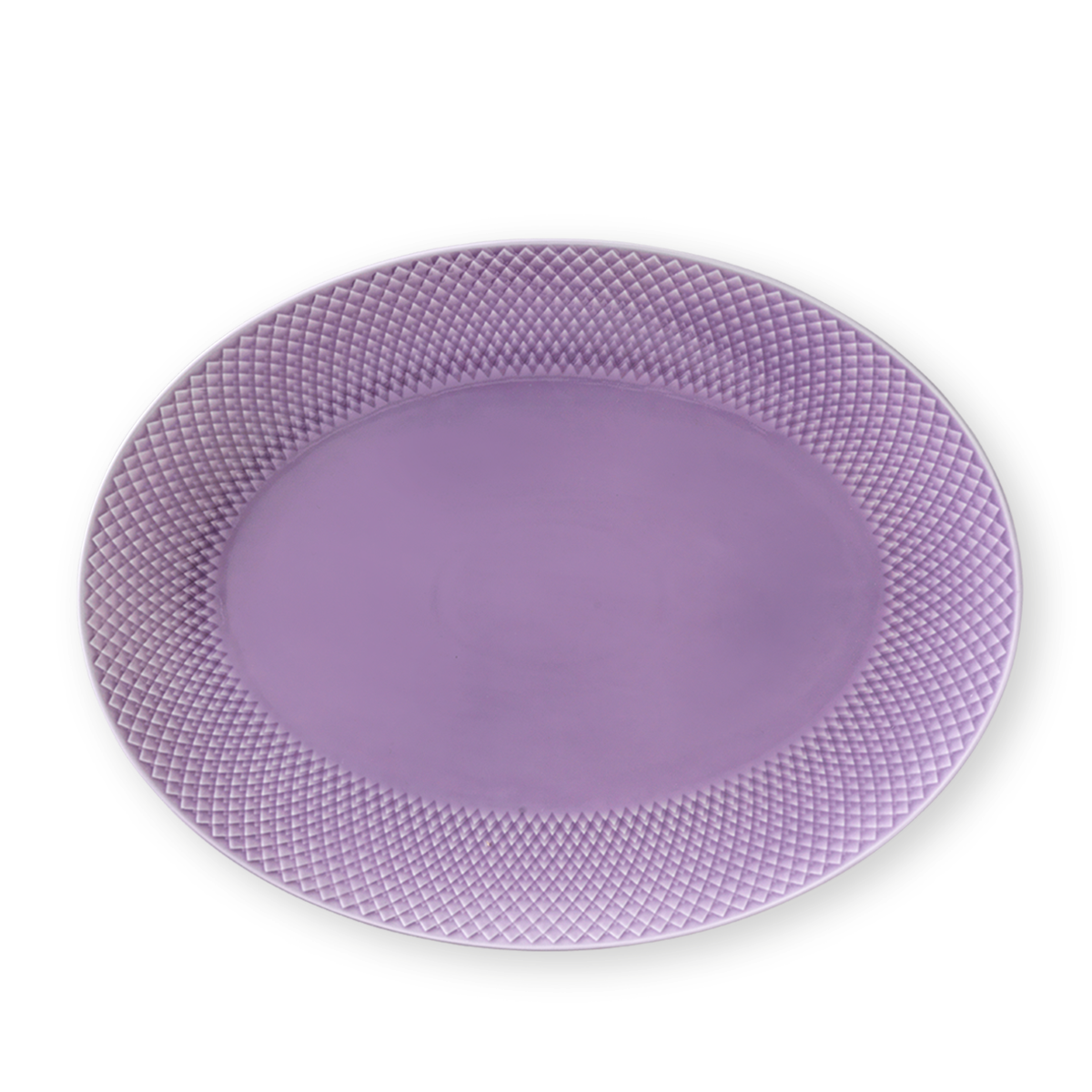 Lyngby Porcelæn - Rhombe Oval Serving Dish 35x26,5cm - Purple (201950)