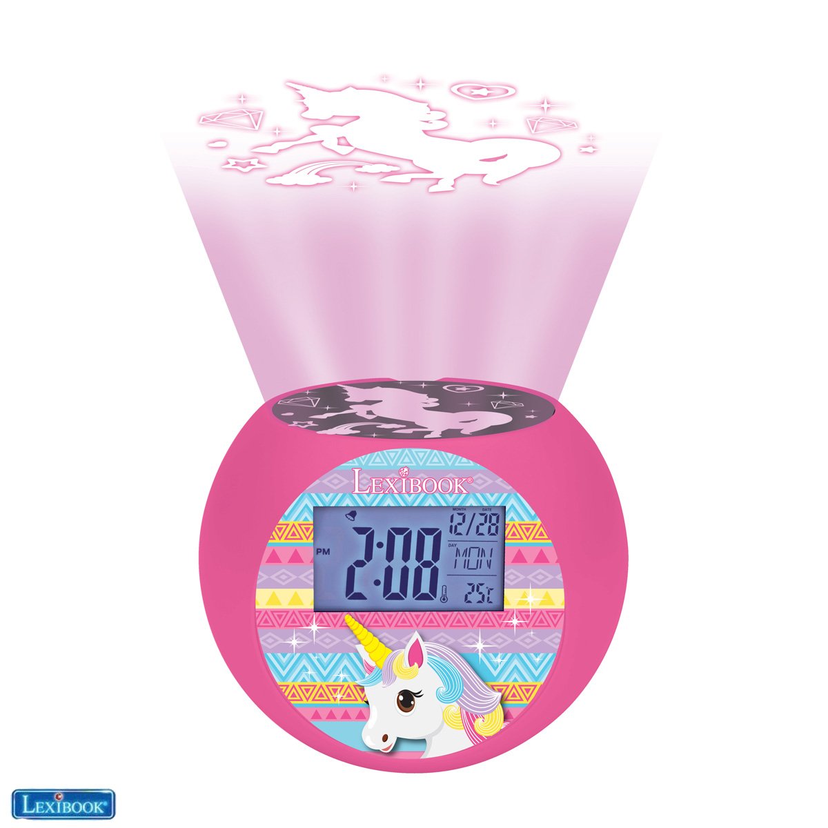 Lexibook - Unicorn Projector Radio Alarm Clock (RL975UNI)