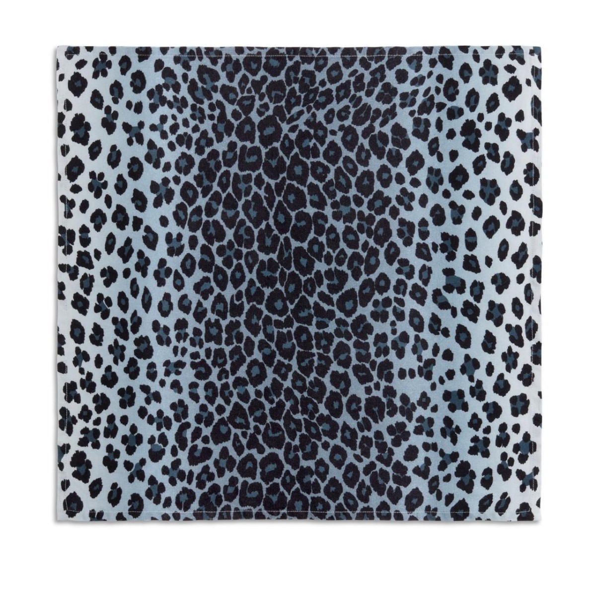 L'Objet I Linen Sateen Napkins (set of 4) I Leopard - Blue