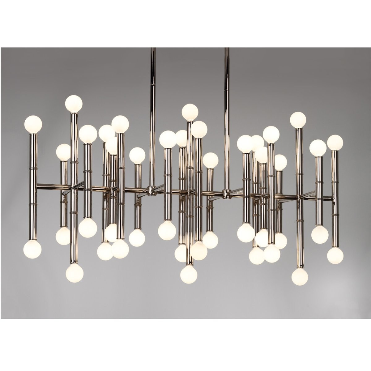 Jonathan Adler I Meurice Rectangle Chandelier I Nickel