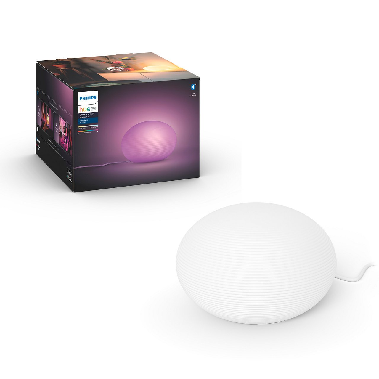 Philips Hue - Flourish Table Light - White & Color Ambiance - Bluetooth