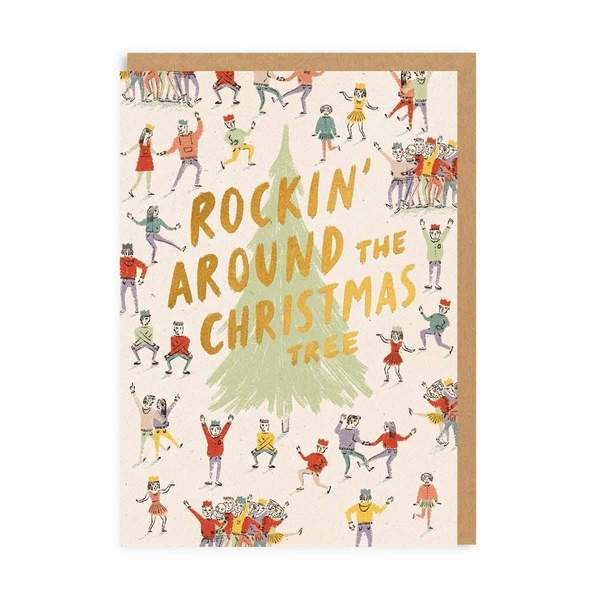 Rockin' Around The Christmas Tree Christmas Card