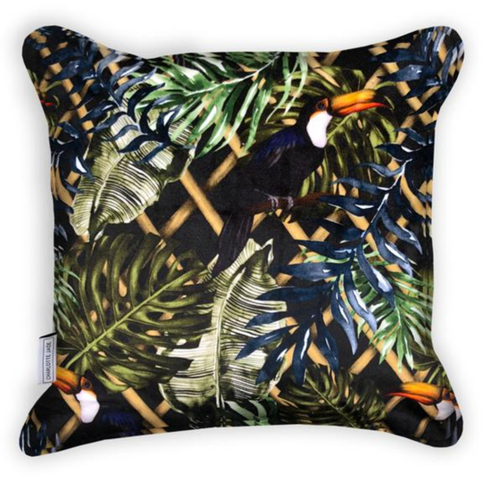 Charlotte Jade | Velvet Cushion | Wild Garden