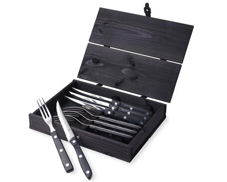 Gense - Old Farmer Classic Steak Cutlery 4 Set - Black (704793)
