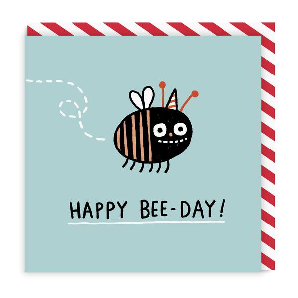 Happy Bee Day Square Birthday Greeting Card