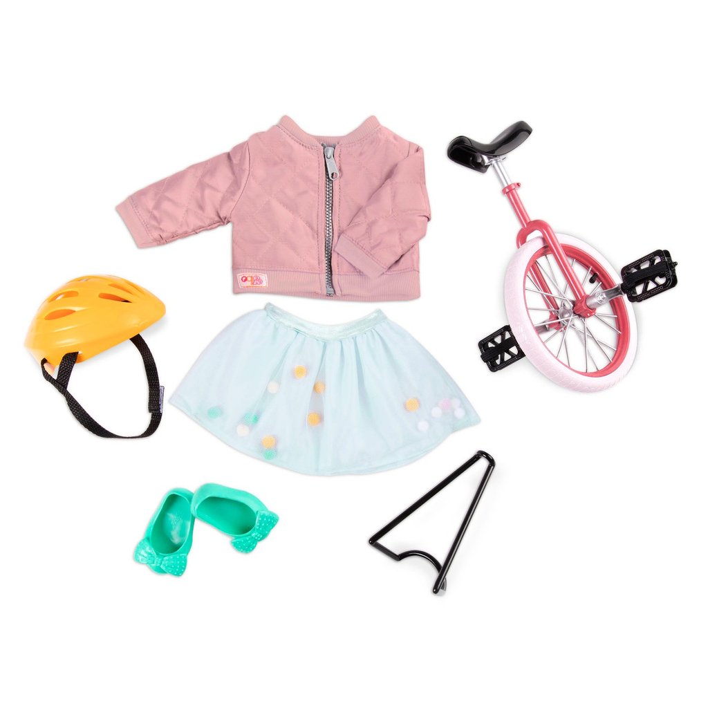 Our Generation - Deluxe Outfit - Peppy in Pink with Unicycle (730300)