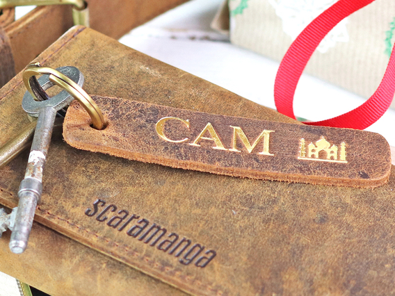 Large Leather Keyring
