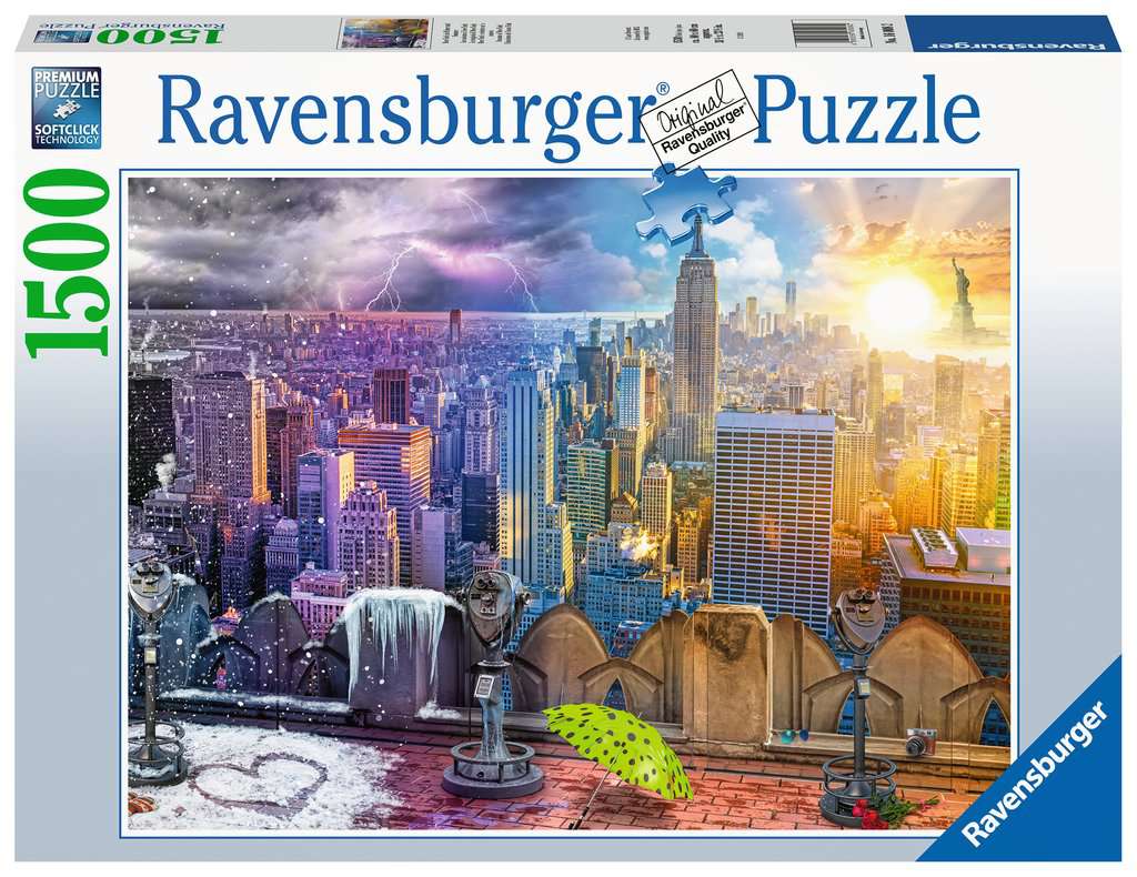 Ravensburger - Puzzle 1500 - Day & Night NYC Skyline (10216008)