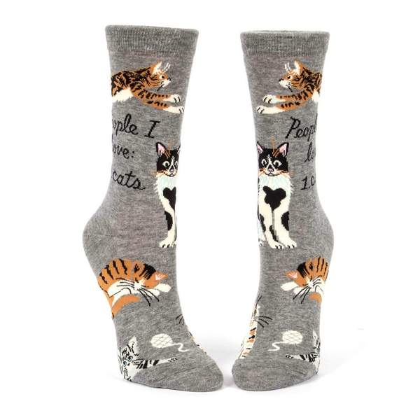 People I Love: Cats Womens Crew Socks