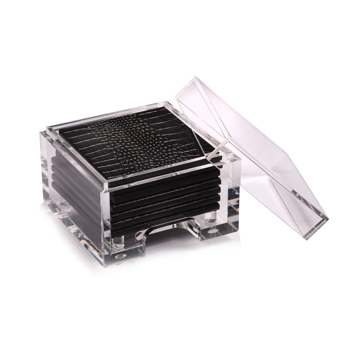 Posh Trading I Coasters I Coastbox Clear I Python Black