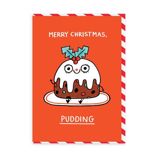 Merry Christmas Pudding Christmas Card