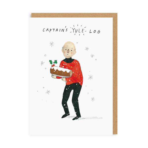 Captains Yule Log Christmas Card