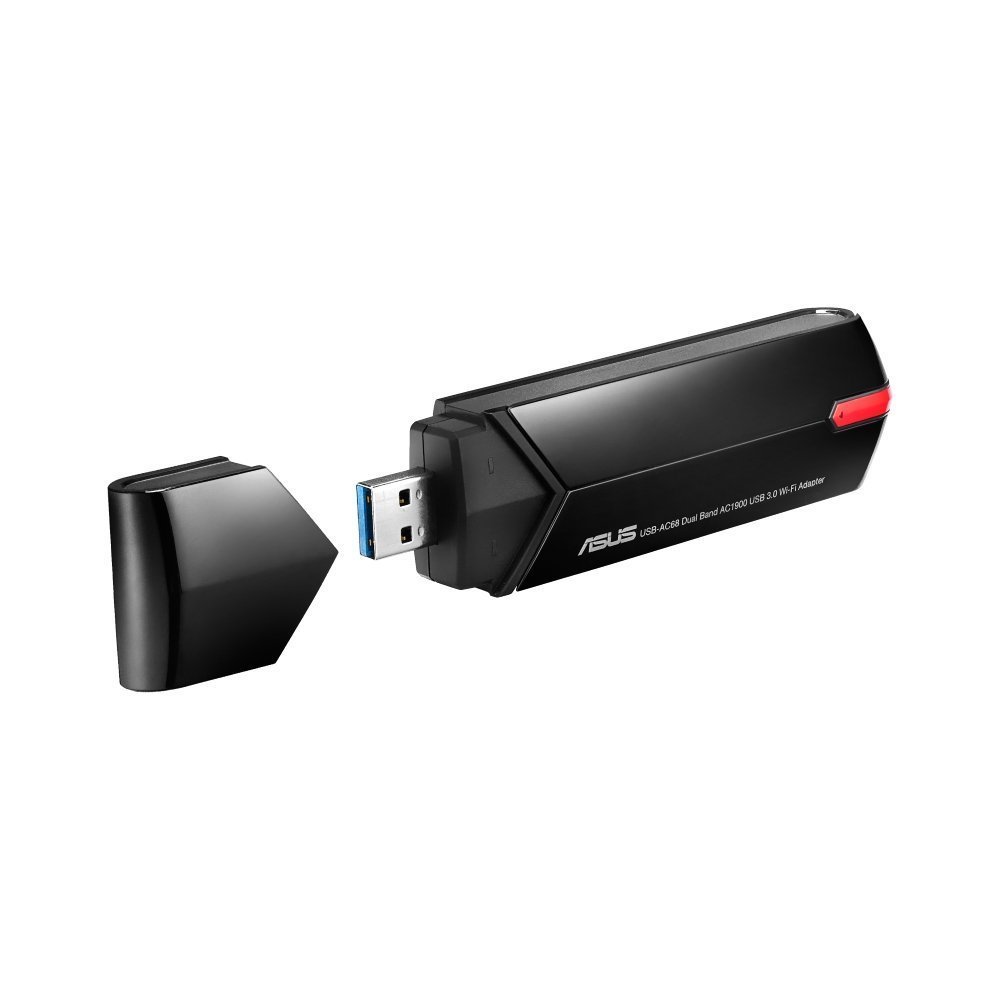 Asus - USB-AC68 Dual-Band AC1900 USB Wi-Fi Adapter
