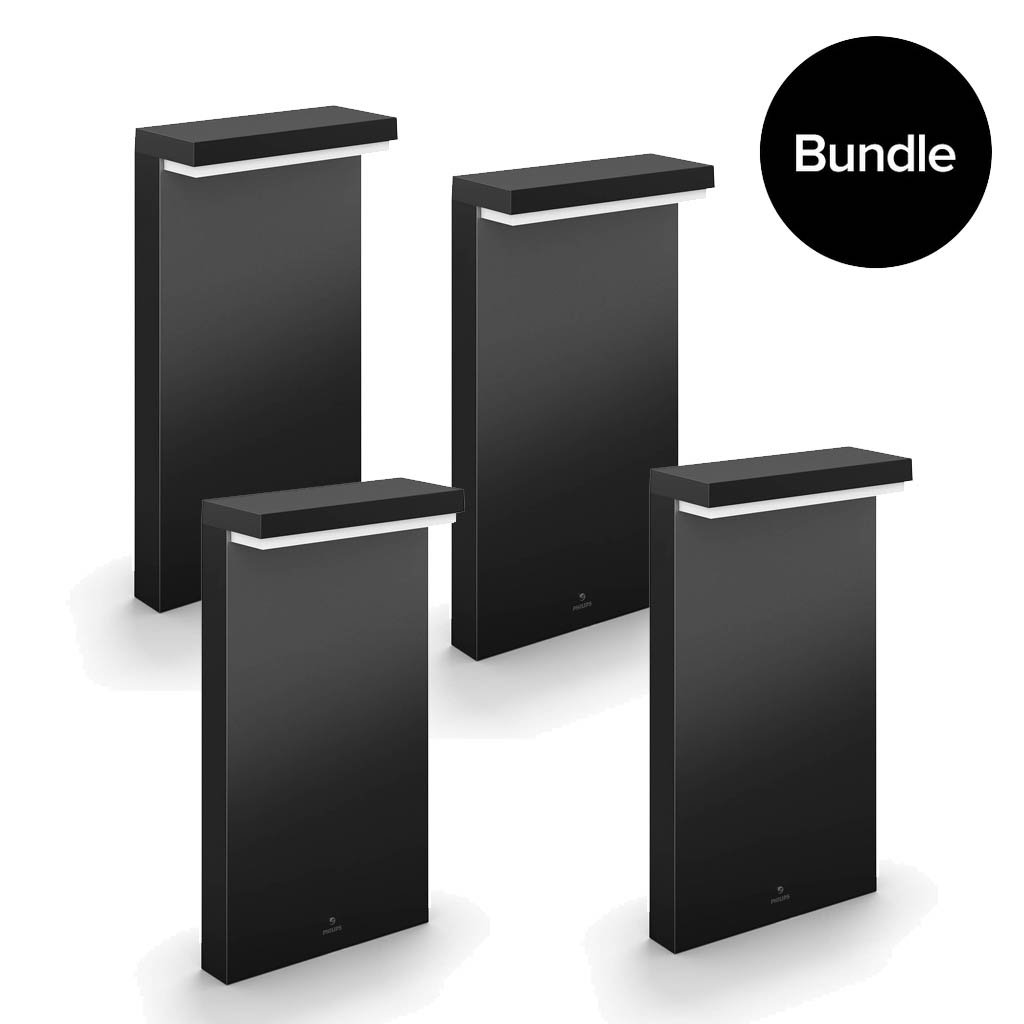 Philips Hue -4x ​Nyro Outdoor Lamp Pedestal - White & Color Ambiance - Bundle