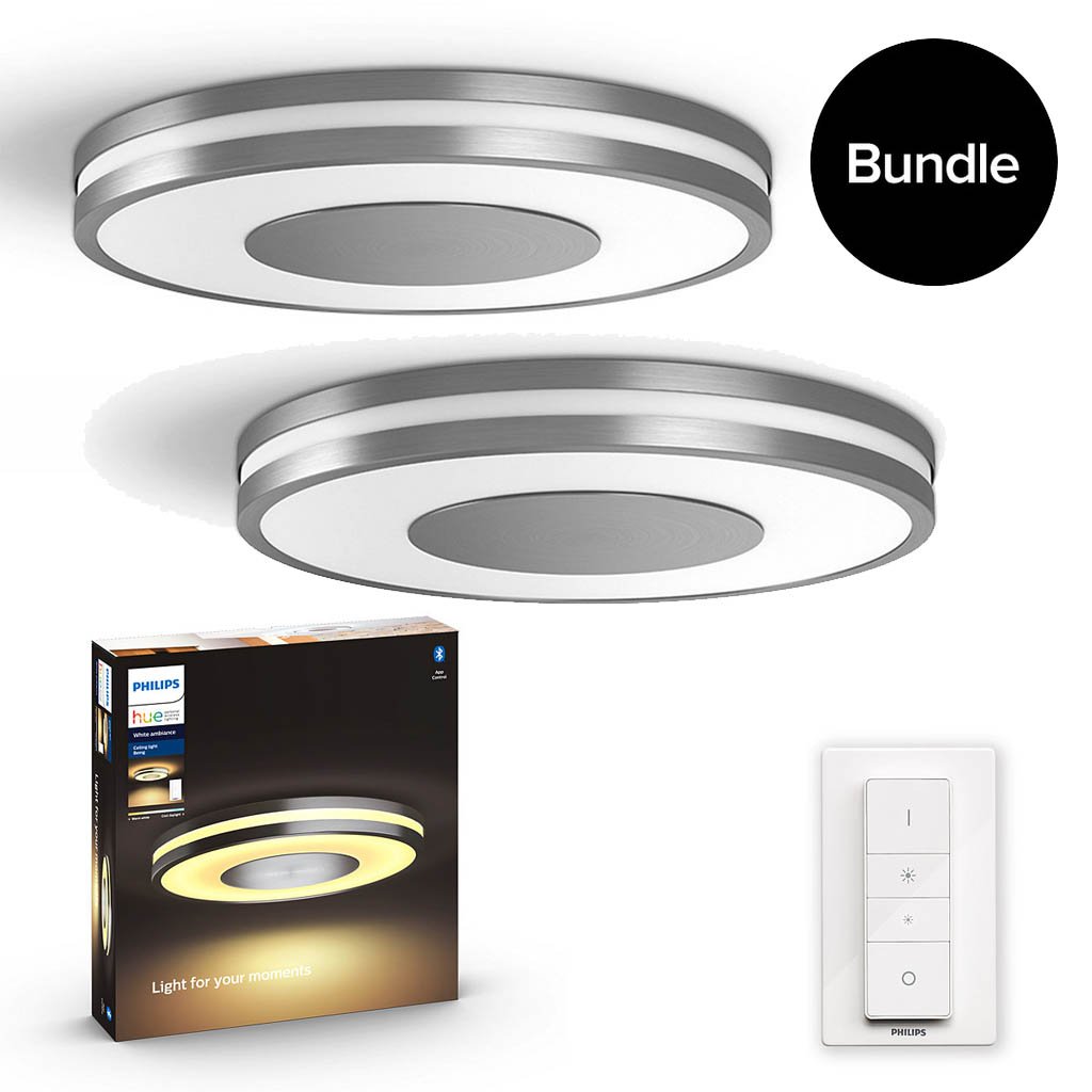 Philips Hue - 2x Being Ceiling Light Aluminium - Bundle