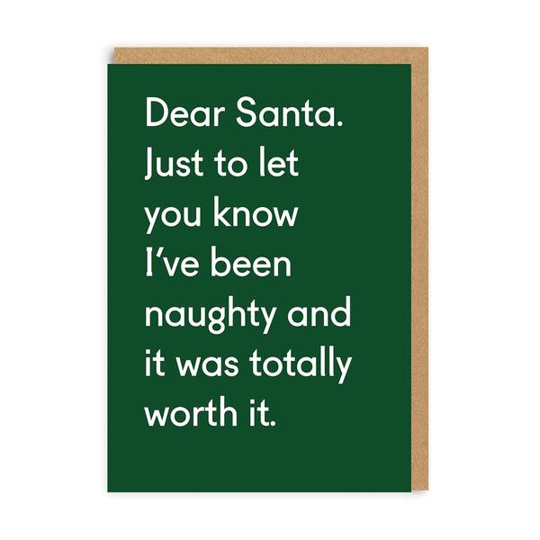 Naughty And Totally Worth It Christmas Card