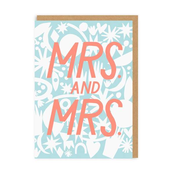 Mrs & Mrs Wedding Greeting Card