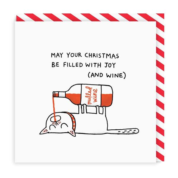 Mulled Wine Square Christmas Card