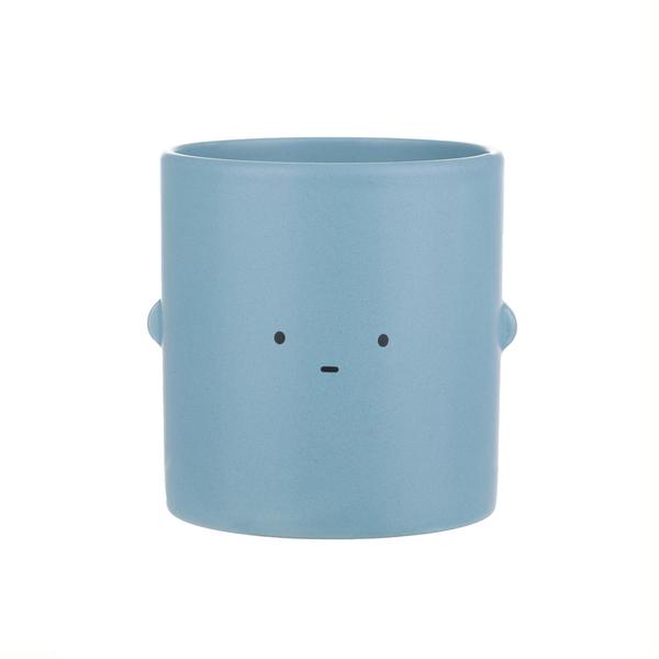Blue Straight Face Toki Plant Pot