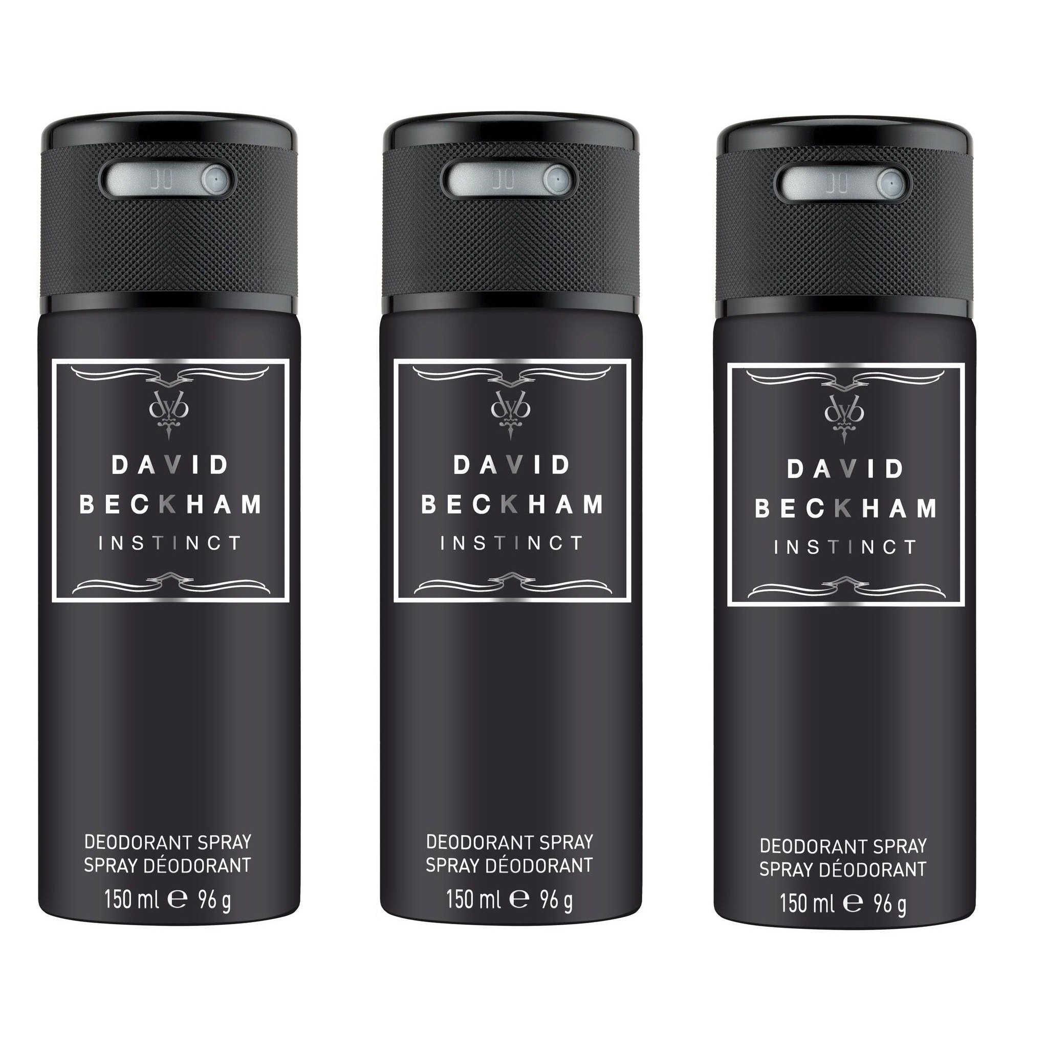 David Beckham - 3x Instinct Deodorant Spray 150 ml