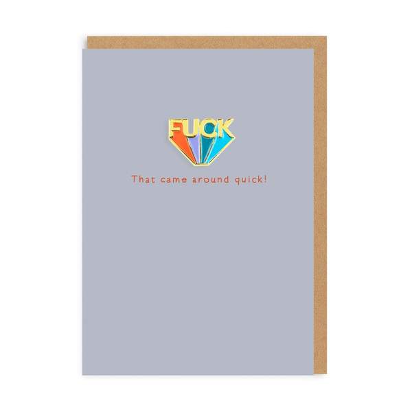 Fuck Enamel Pin Greeting Card