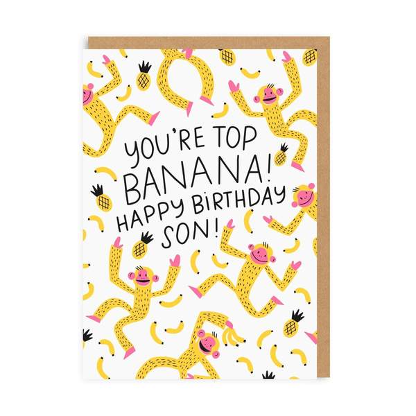 Son Top Banana Birthday Greeting Card
