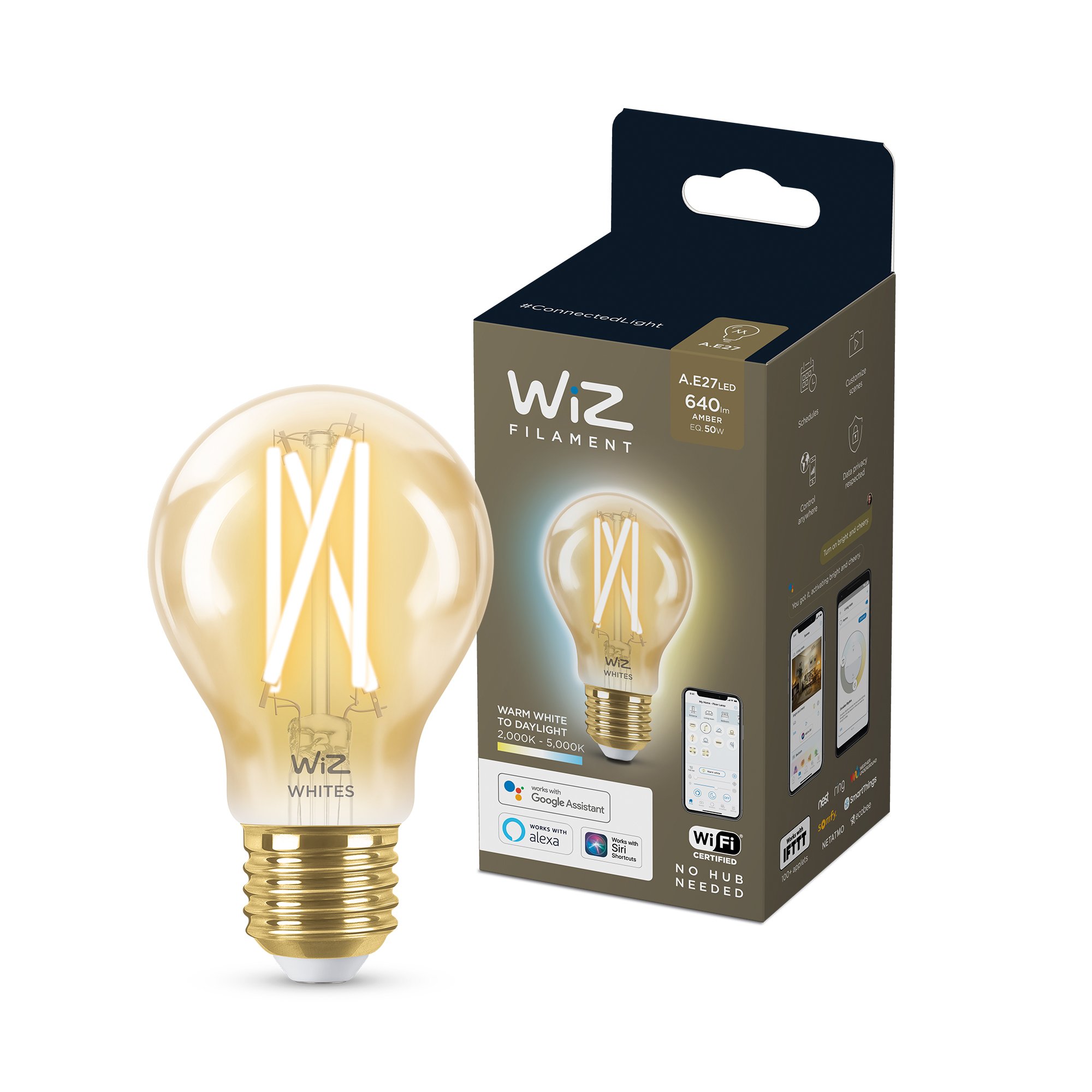 WiZ - A60 Amber bulb E27 Tunable white - Smart Home