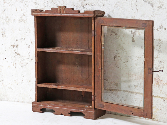 Small Decorative Wall Cabinet Brown