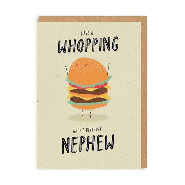 Nephew Whopping Birthday Greeting Card