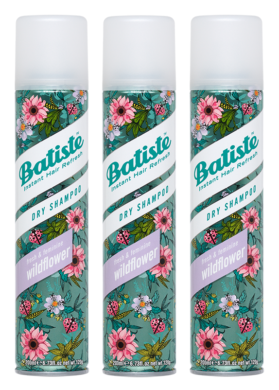 Batiste - 3 x Dry Shampoo Wildflower 200 ml