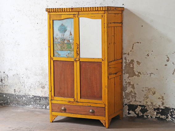 Yellow Vintage Armoire Yellow
