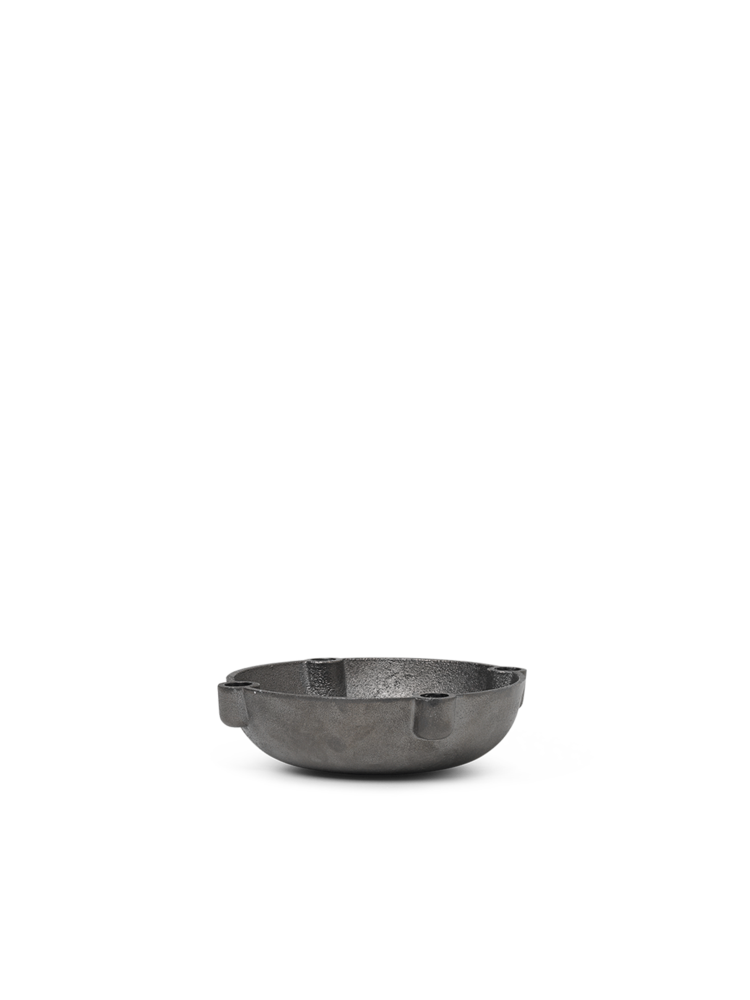 Ferm Living - Bowl Candle Holder Small - Black Brass (1104263163)