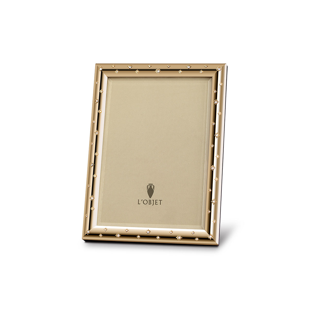 L'Objet I Stars Frame Medium Gold White Crystals