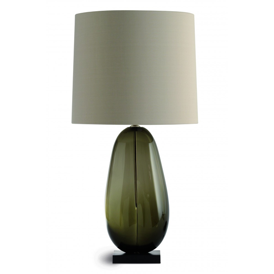 Porta Romana I Coffee Bean Lamp I Bronze With Faux Slate Base