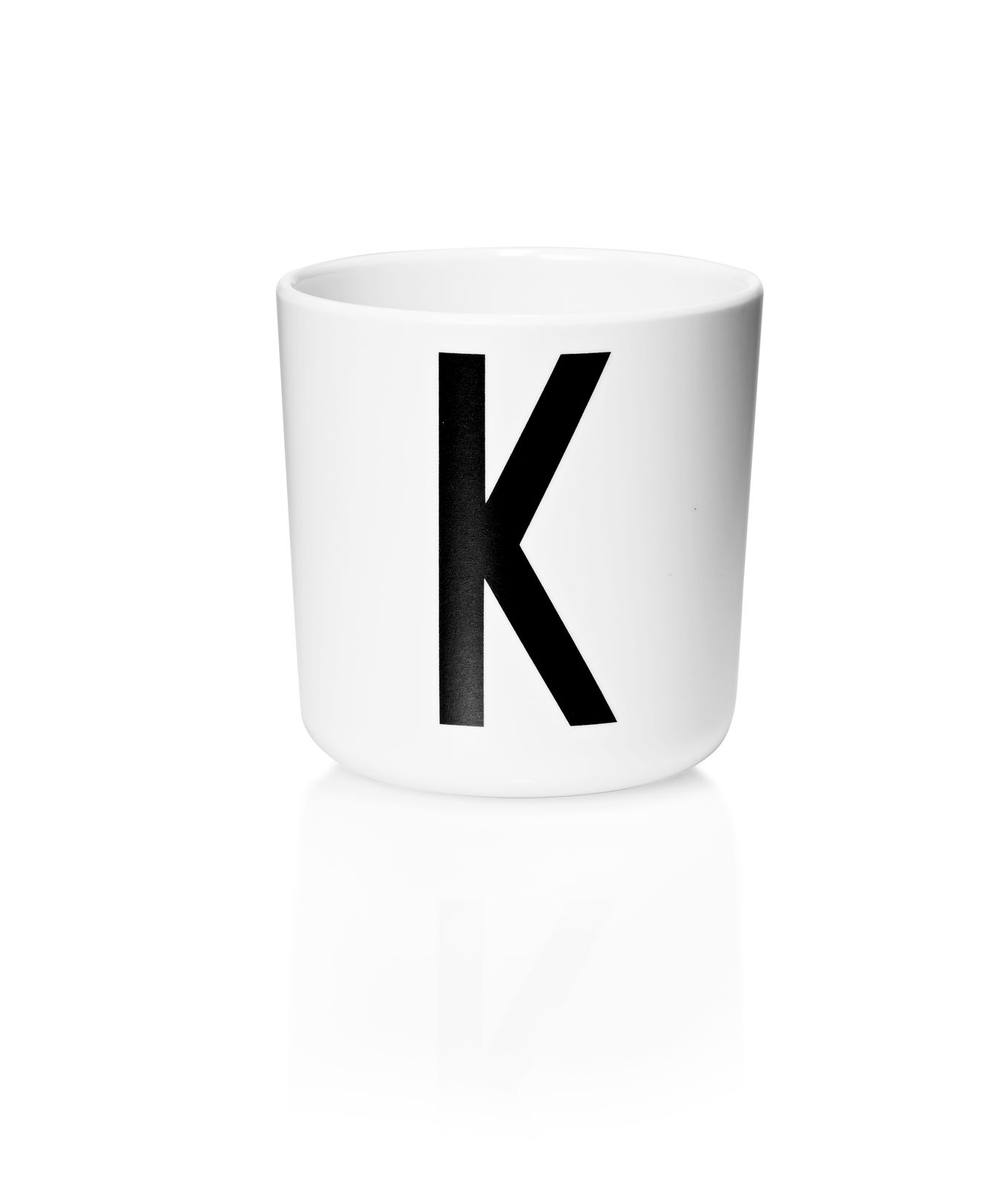 ​Design Letters - Personal Melamine Cup K - White (20201000K)