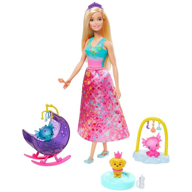 Barbie - Dreamtopia Nurturing Story - Princess w/ Honey & Baby Dragons(GJK51)