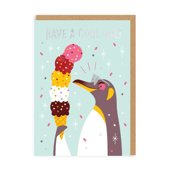 Penguin Birthday Greeting Card