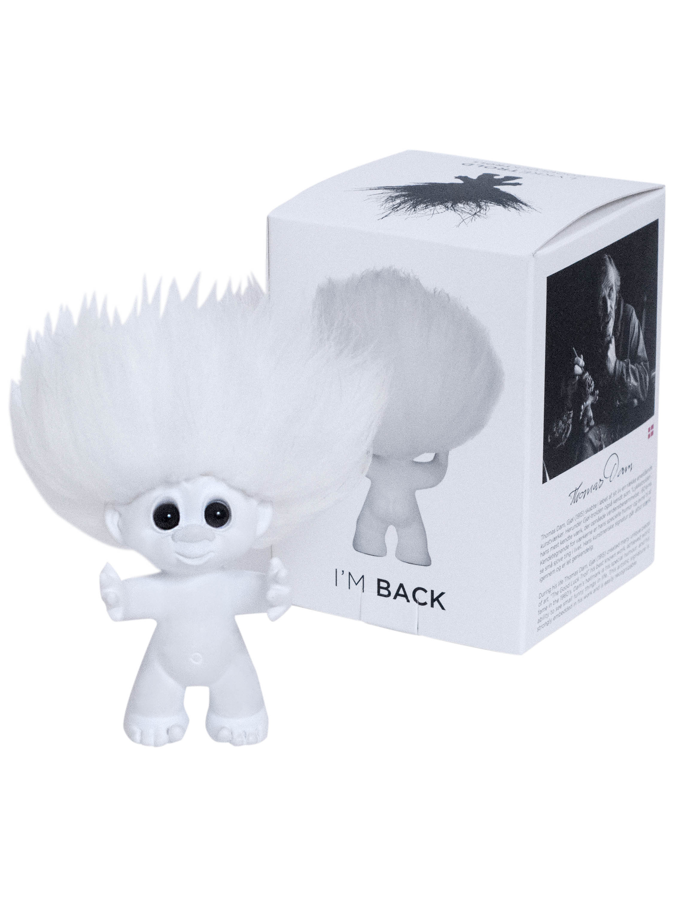 Good Luck Troll - Gjøl Trold 12 cm. - White/White (92951)