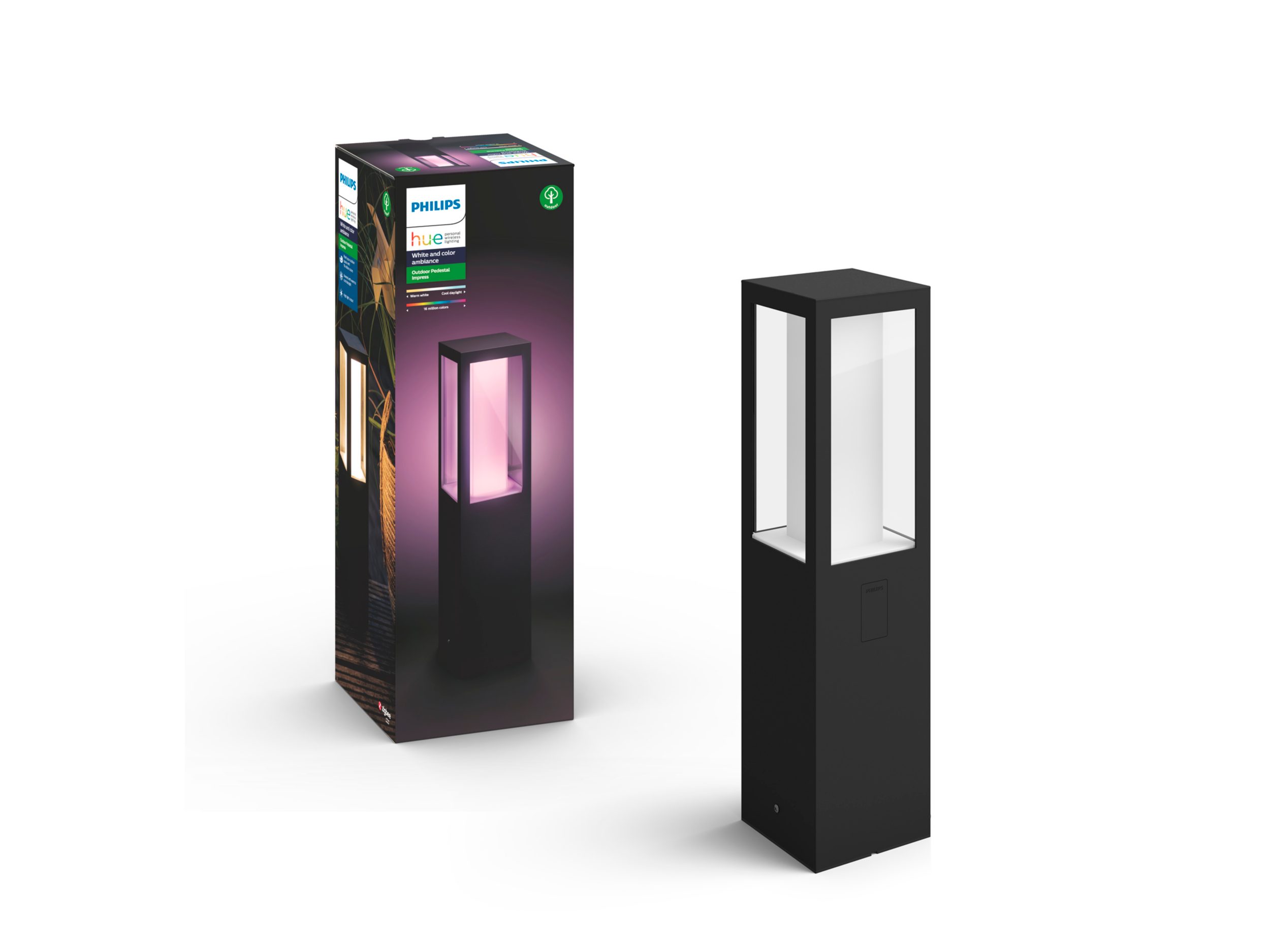 Philips Hue - Impress Pedestal 220V Outdoor - White & Color Ambiance