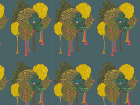 Enchanted (SML) Wallpaper Sample: Midnight Blue-ES1902MBS Blue